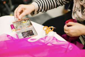 Intention Connection in April – an evening of sewing, creating, mending and fun.