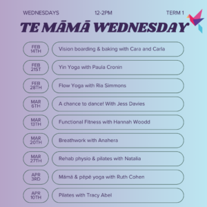 Te mama Wednesday 12/12.30pm start – 2pm